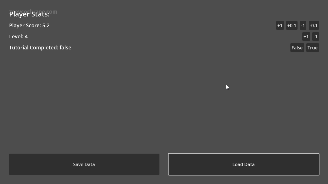 GIF Showcase of Save and Load