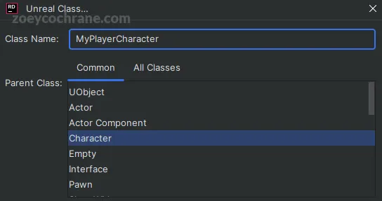 Creating New Class in Rider