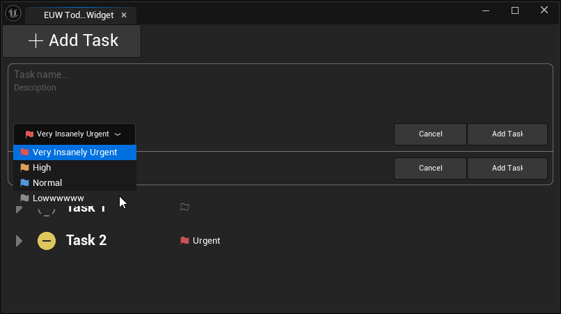 Accessing the priority level names in Blueprints