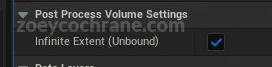 Post process volume setup in engine