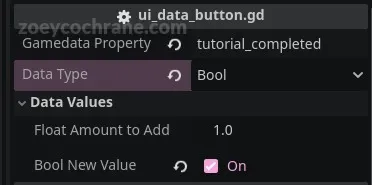 Example of Tutorial Set True Button
