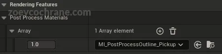 Adding material to post process volume in engine